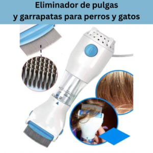 PEINE ELIMINADOR DE PULGAS Y GARRAPATAS PARA PERROS Y GATOS